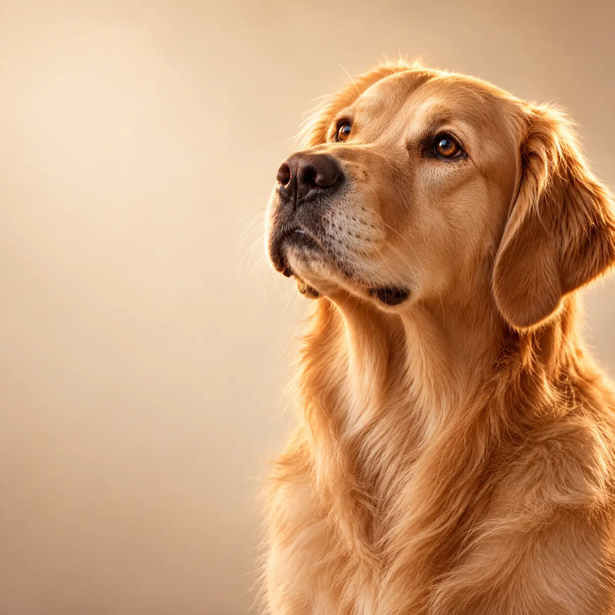 Golden retriever junto a espacio para destacar la mejora de conversión