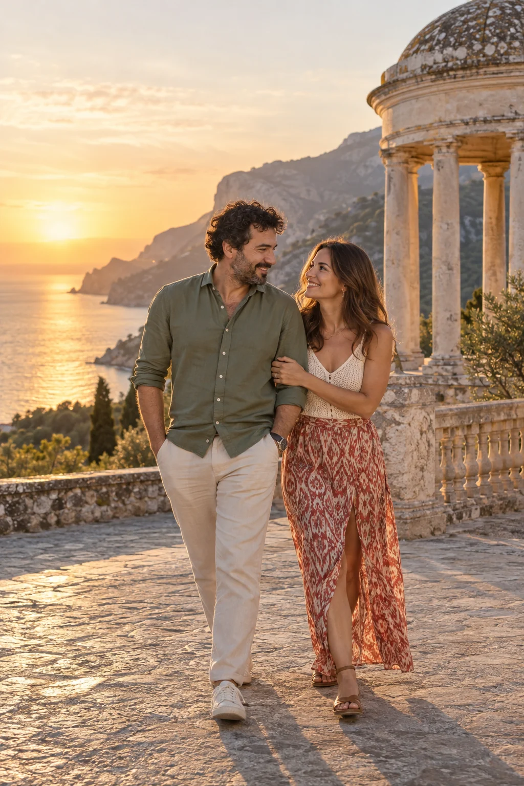 Laura y Miguel en su sesión previa en Mallorca